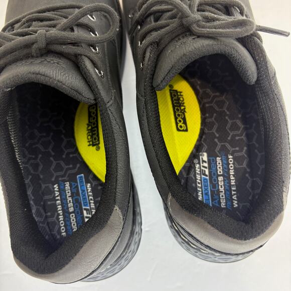 Skechers -Men's Relaxed Fit Garlan Pryor Waterproof Lace up Sneakers-Blk-Sz 9.5 - Picture 7 of 9